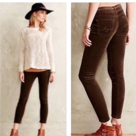 AG The Stevie Slim Straight Brown Corduroy Pants Brown 27R - Picture 12 of 12